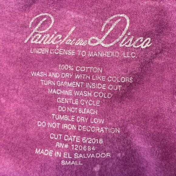 Panic at the Disco Purple Concert T-Shirt Sz M - Picture 5 of 6